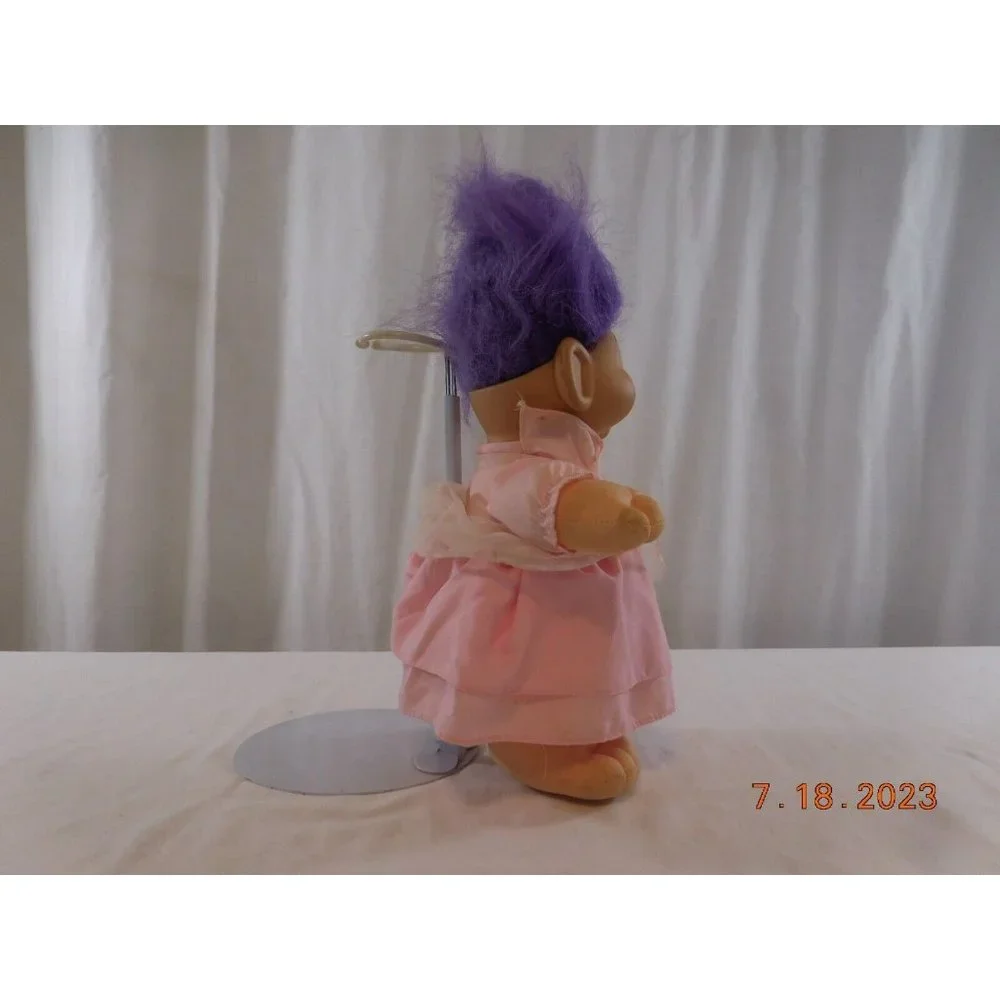 Vintage 1992 Ganz ‎ Rapper Troll Doll Plush 12” Tall  Blue Eyes Purple Hair